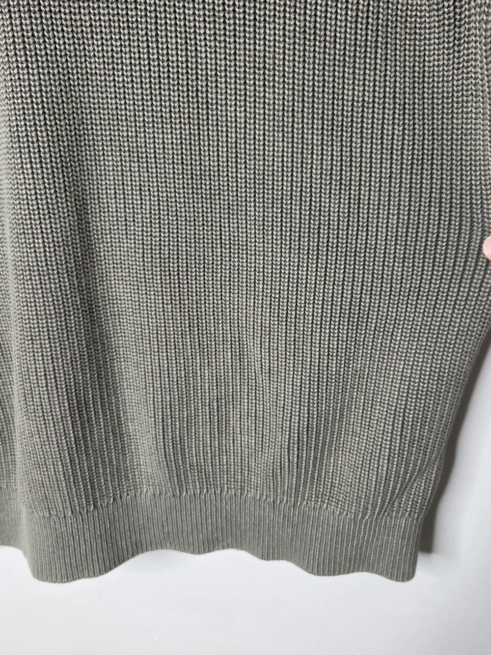 Madewell Cotton Shaker Stitch Crewneck Greenish Gray